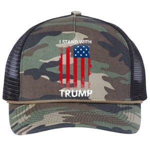 I Stand With Trump Pro Trump Retro Rope Trucker Hat Cap