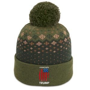 I Stand With Trump Pro Trump The Baniff Cuffed Pom Beanie