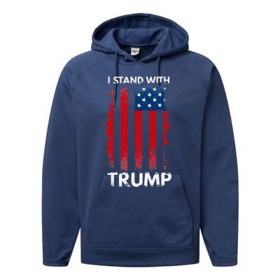 I Stand With Trump Pro Trump Performance Fleece Hoodie