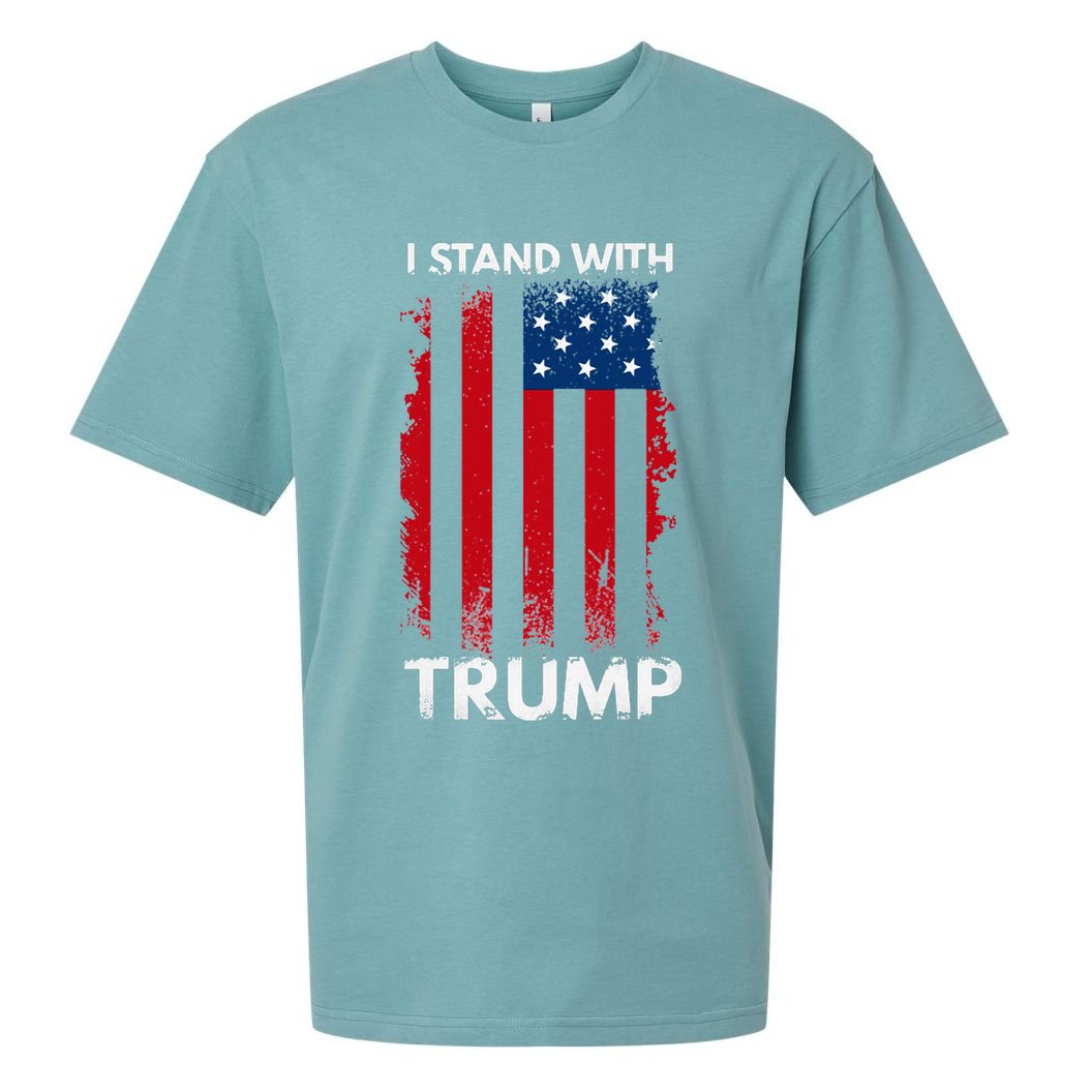 I Stand With Trump Pro Trump Sueded Cloud Jersey T-Shirt
