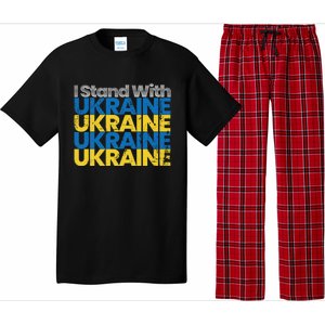 I Stand With Ukraine Ukrainian Flag Ukrainians Meaningful Gift Pajama Set