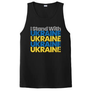 I Stand With Ukraine Ukrainian Flag Ukrainians Meaningful Gift PosiCharge Competitor Tank