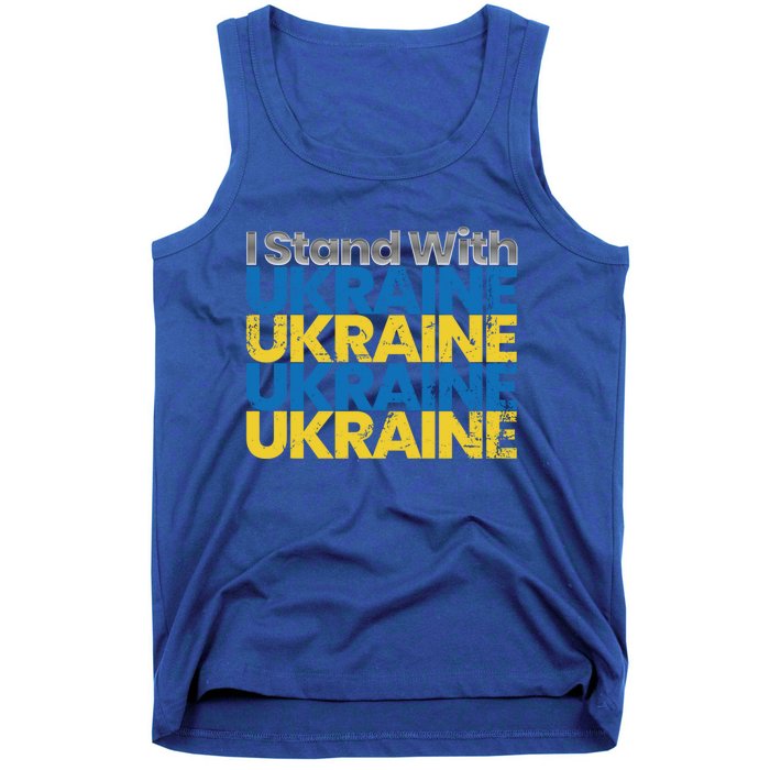 I Stand With Ukraine Ukrainian Flag Ukrainians Meaningful Gift Tank Top