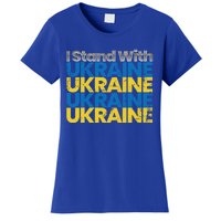 I Stand With Ukraine Ukrainian Flag Ukrainians Meaningful Gift Women's T-Shirt