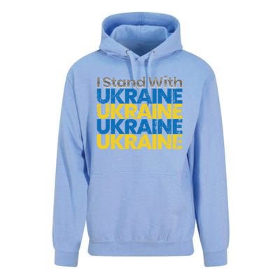 I Stand With Ukraine Ukrainian Flag Ukrainians Meaningful Gift Unisex Surf Hoodie