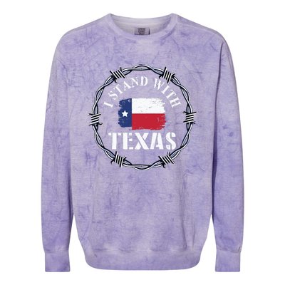 I Stand With Texas Come And Take It Colorblast Crewneck Sweatshirt