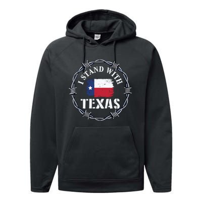 I Stand With Texas Come And Take It Performance Fleece Hoodie