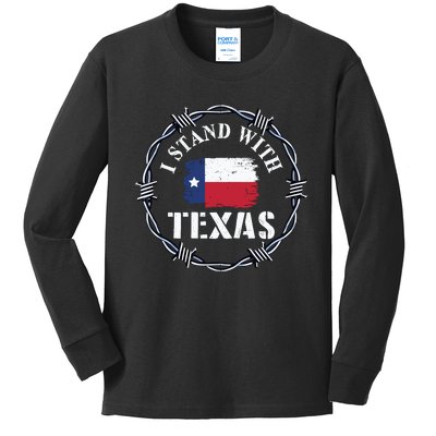 I Stand With Texas Come And Take It Kids Long Sleeve Shirt