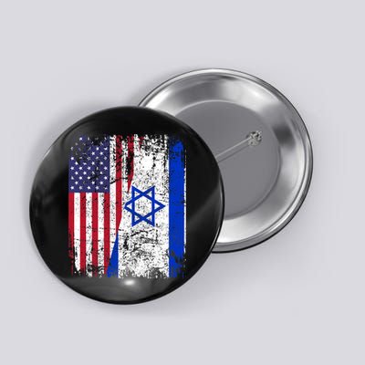 I Stand With Israel Usa American Flag W/ Israel Flag Button