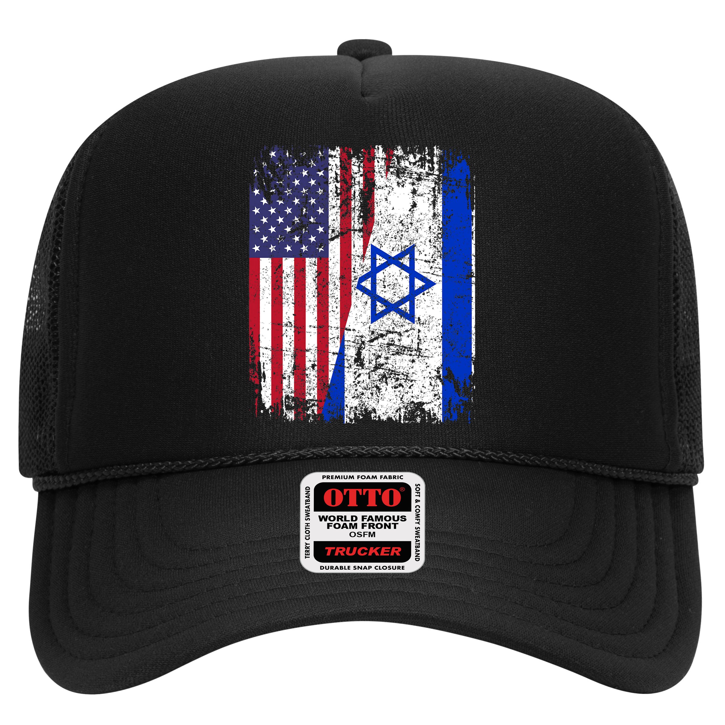I Stand With Israel Usa American Flag W/ Israel Flag Hat