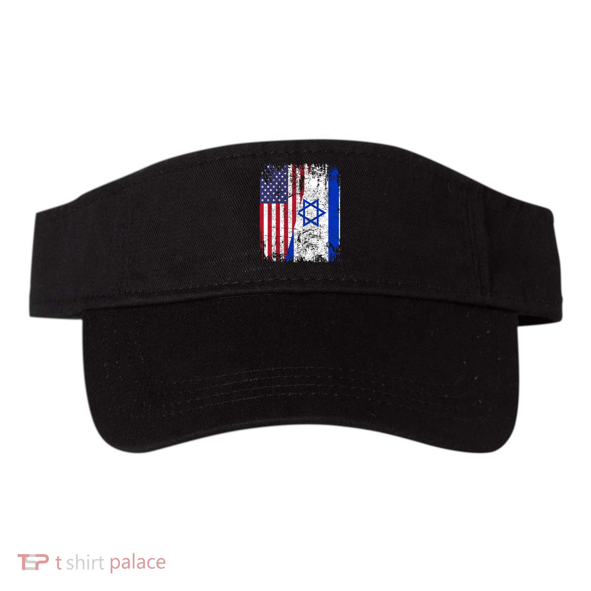 I Stand With Israel Usa American Flag W/ Israel Flag Visor