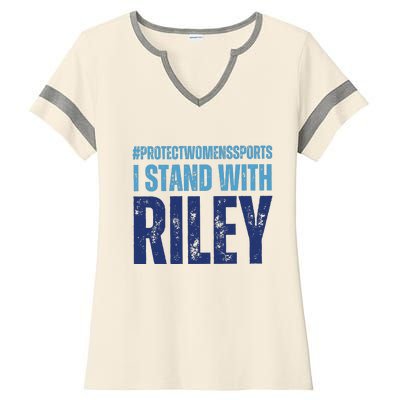 I Stand With Riley Protect Womens Sports Ladies Halftime Notch Neck Tee