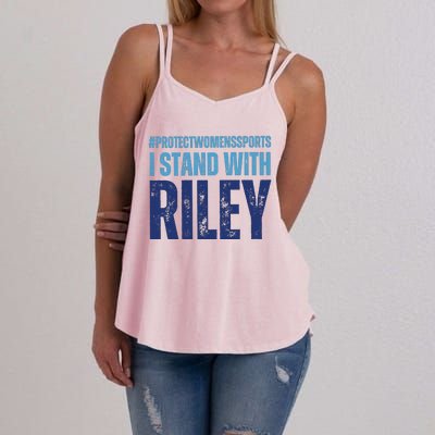 I Stand With Riley Protect Womens Sports Women's Strappy Tank