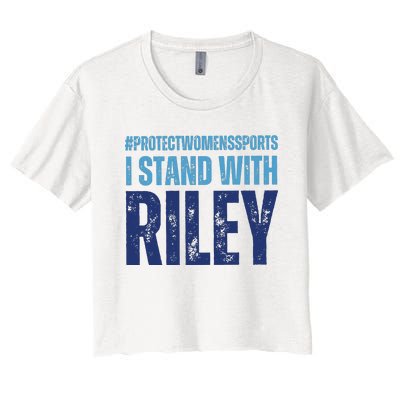 I Stand With Riley Protect Womens Sports Women's Crop Top Tee