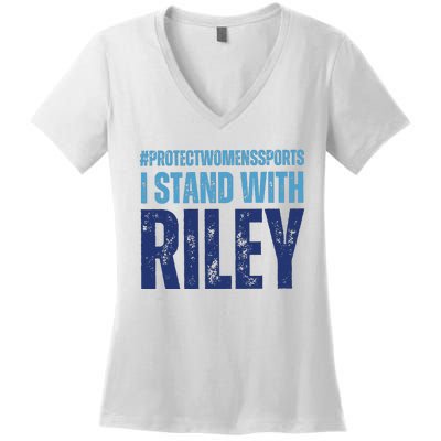 I Stand With Riley Protect Womens Sports Women's V-Neck T-Shirt