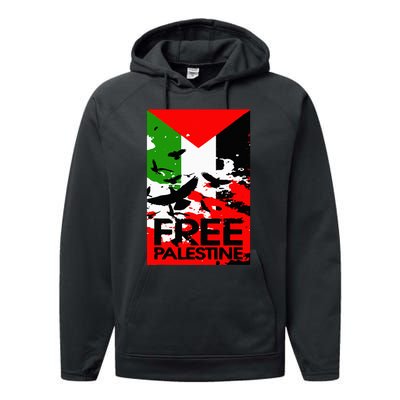 I Stand With Palestine For Their Freedom Free Palestine Performance Fleece Hoodie