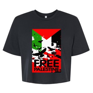 I Stand With Palestine For Their Freedom Free Palestine Bella+Canvas Jersey Crop Tee