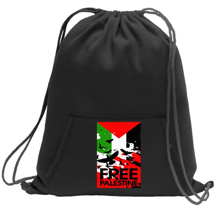 I Stand With Palestine For Their Freedom Free Palestine Sweatshirt Cinch Pack Bag