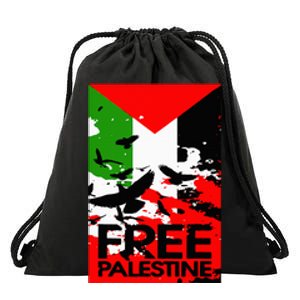 I Stand With Palestine For Their Freedom Free Palestine Drawstring Bag