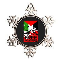 I Stand With Palestine For Their Freedom Free Palestine Metallic Star Ornament