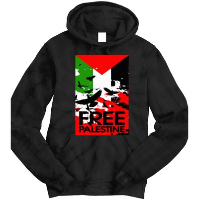 I Stand With Palestine For Their Freedom Free Palestine Tie Dye Hoodie