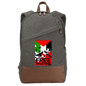 I Stand With Palestine For Their Freedom Free Palestine Cotton Canvas Backpack