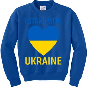 I Stand With Ukraine Ukrainian Flag Gift Kids Sweatshirt