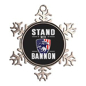 I Stand With Bannon Patriotic Support Metallic Star Ornament