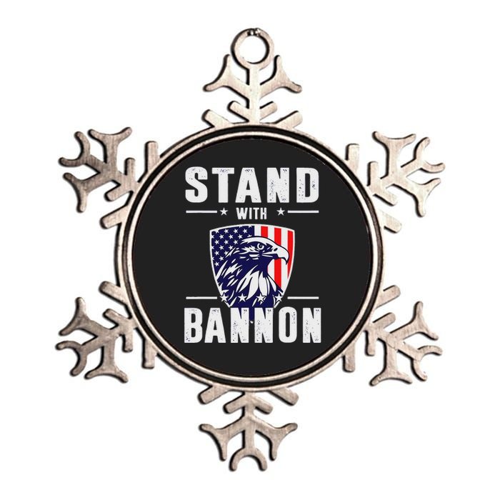 I Stand With Bannon Patriotic Support Metallic Star Ornament