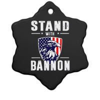 I Stand With Bannon Patriotic Support Ceramic Star Ornament