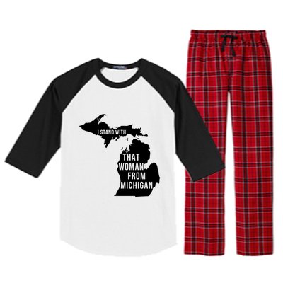 I Stand With That Woman From Michigan Raglan Sleeve Pajama Set