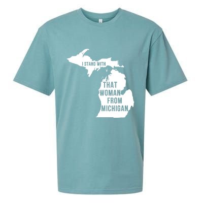 I Stand With That Woman From Michigan Sueded Cloud Jersey T-Shirt