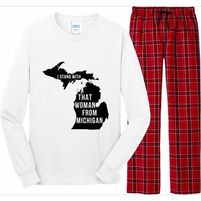 I Stand With That Woman From Michigan Long Sleeve Pajama Set