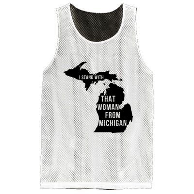 I Stand With That Woman From Michigan Mesh Reversible Basketball Jersey Tank