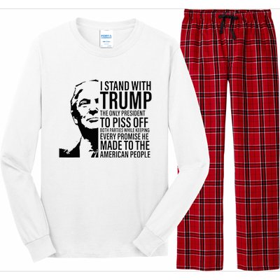 I Stand With Trump The Only President To Piss Off Long Sleeve Pajama Set