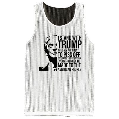 I Stand With Trump The Only President To Piss Off Mesh Reversible Basketball Jersey Tank