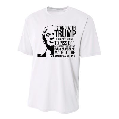 I Stand With Trump The Only President To Piss Off Performance Sprint T-Shirt