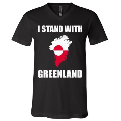 I Stand With Greenland Shirt For Greenland Lovers Greenland  V-Neck T-Shirt