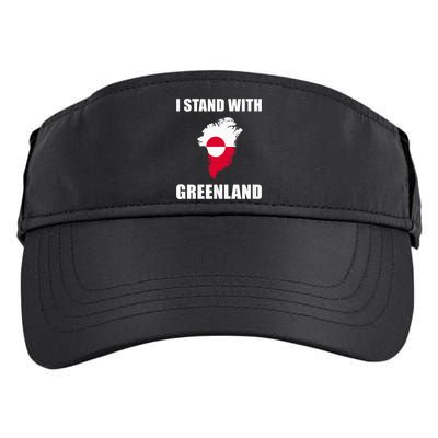 I Stand With Greenland Shirt For Greenland Lovers Greenland  Adult Drive Performance Visor