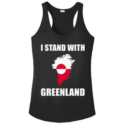 I Stand With Greenland Shirt For Greenland Lovers Greenland  Ladies PosiCharge Competitor Racerback Tank