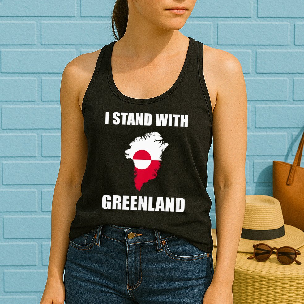 I Stand With Greenland Shirt For Greenland Lovers Greenland  Womens Tank Top