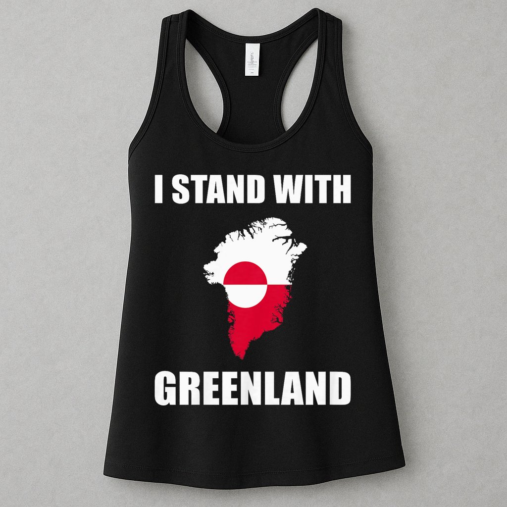 I Stand With Greenland Shirt For Greenland Lovers Greenland  Womens Tank Top