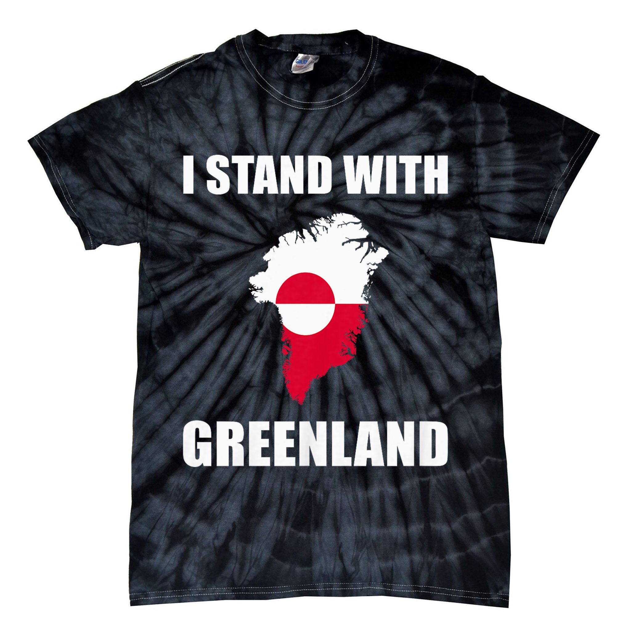 I Stand With Greenland Shirt For Greenland Lovers Greenland  Tie-Dye T-Shirt