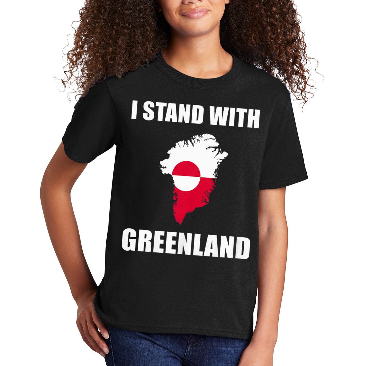 I Stand With Greenland Shirt For Greenland Lovers Greenland  Kids T-Shirt