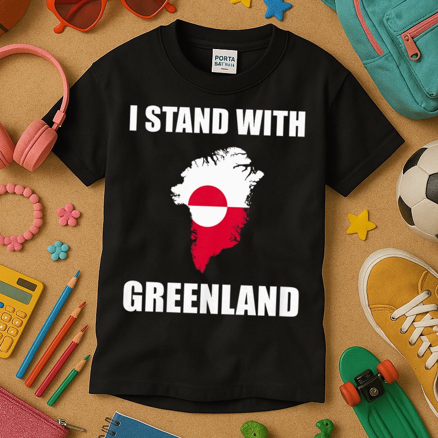 I Stand With Greenland Shirt For Greenland Lovers Greenland  Kids T-Shirt