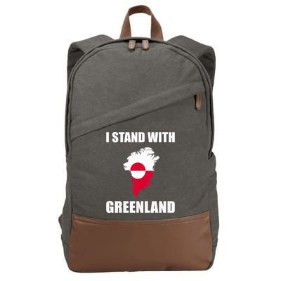 I Stand With Greenland Shirt For Greenland Lovers Greenland  Cotton Canvas Backpack