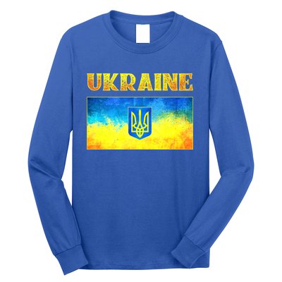 I Stand With Ukraine Gift Ukrainian Flag Ukraine Cool Gift Long Sleeve Shirt