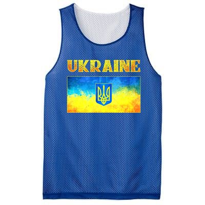 I Stand With Ukraine Gift Ukrainian Flag Ukraine Cool Gift Mesh Reversible Basketball Jersey Tank