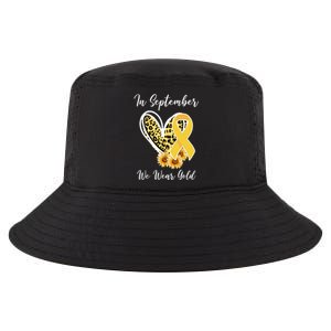 In September We Wear Gold For Childhood Cancer Awareness Cool Comfort Performance Bucket Hat