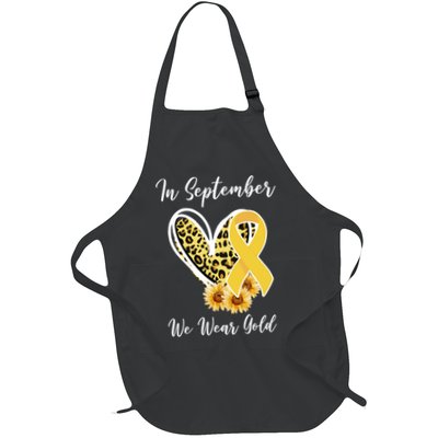 In September We Wear Gold For Childhood Cancer Awareness Apron
